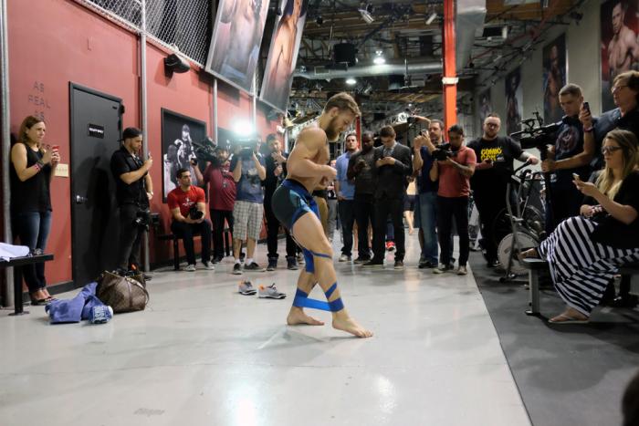 Conor McGregor Media workout at the TUF Gym during UFC 187 