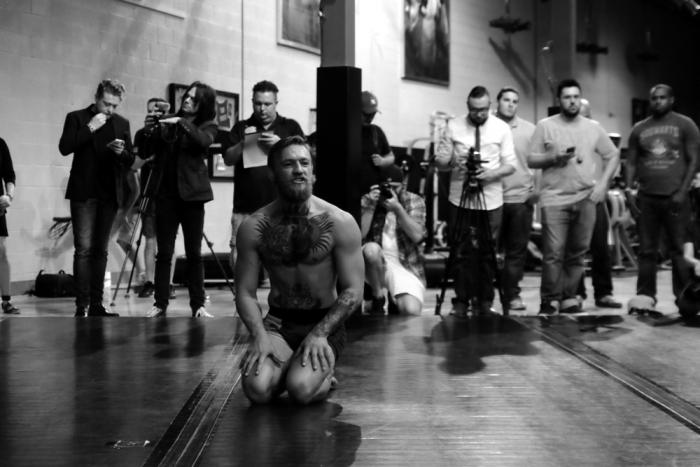 Conor McGregor Media workout at the TUF Gym during UFC 187