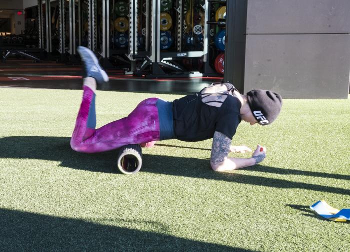 Joanne Calderwood entrenando en el UFC Performance Institute para UFC Brooklyn
