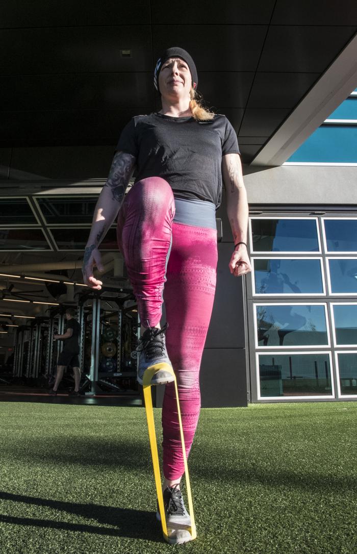 Joanne Calderwood entrenando en el UFC Performance Institute para UFC Brooklyn