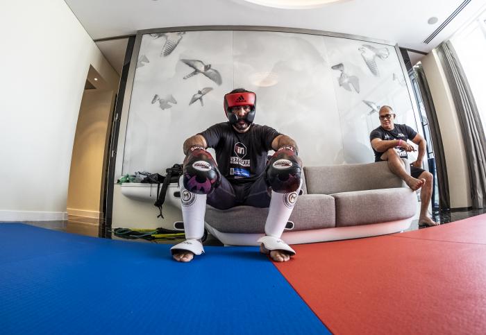 18 - Rogerio Minotouro Nogueira training during the UFC Fight Island 3