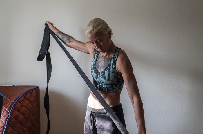 01 - Flyweight fighter Mariya Agapova training at the host hotel during UFC Vegas 7