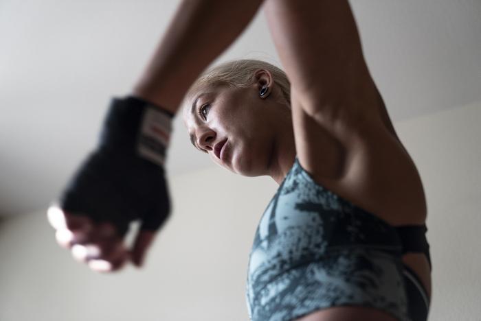 03 - Flyweight fighter Mariya Agapova training at the host hotel during UFC Vegas 7