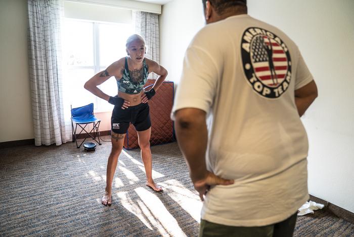 05 - Flyweight fighter Mariya Agapova training at the host hotel during UFC Vegas 7