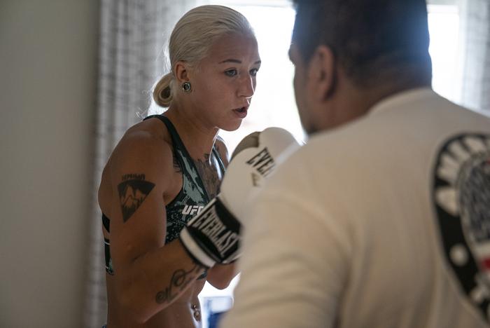 08 - Flyweight fighter Mariya Agapova training at the host hotel during UFC Vegas 7