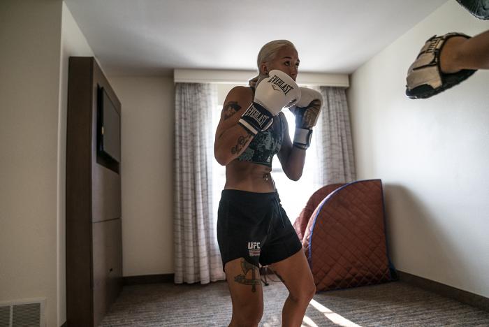 09 - Flyweight fighter Mariya Agapova training at the host hotel during UFC Vegas 7