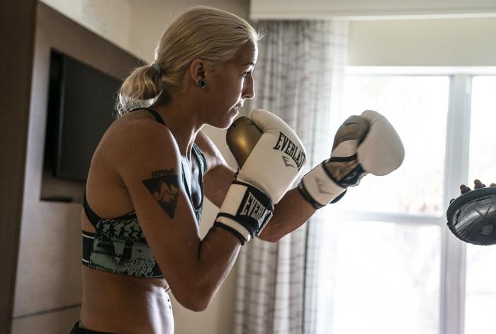 10 - Flyweight fighter Mariya Agapova training at the host hotel during UFC Vegas 7