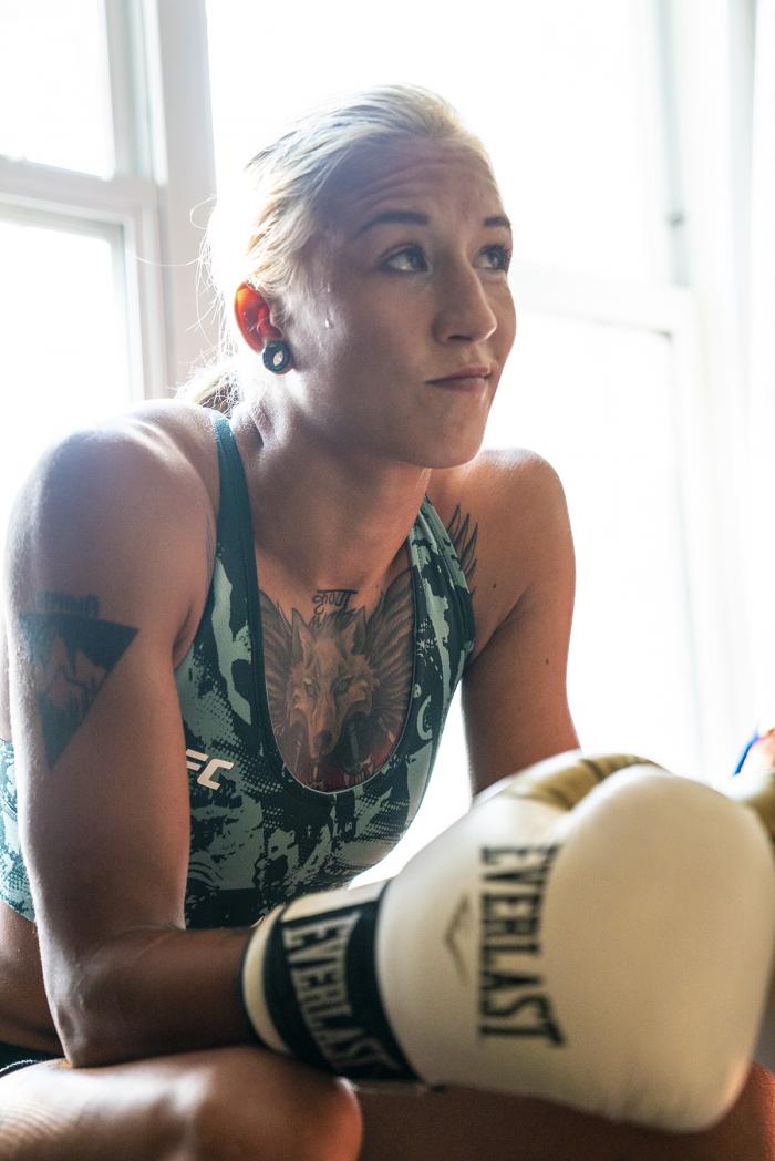 11 - Flyweight fighter Mariya Agapova training at the host hotel during UFC Vegas 7