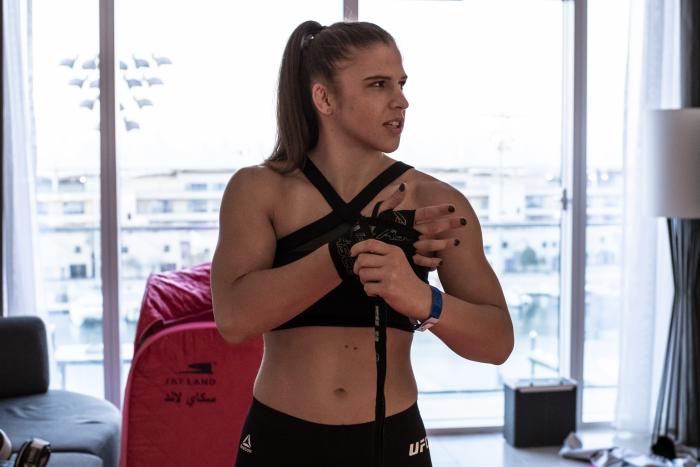 Miranda Maverick training during UFC 254 fight week