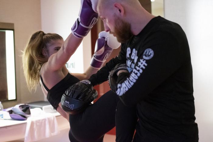 Miranda Maverick training during UFC 254 fight week