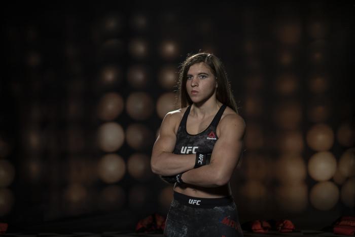 Miranda Maverick training during UFC 254 fight week
