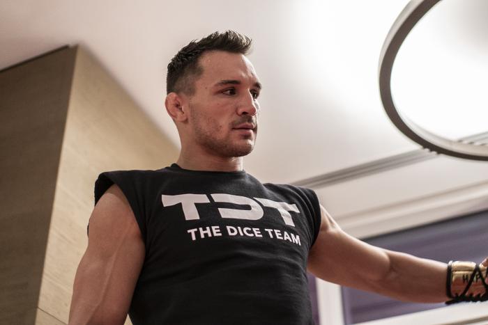 Michael Chandler training during UFC 254 fight week