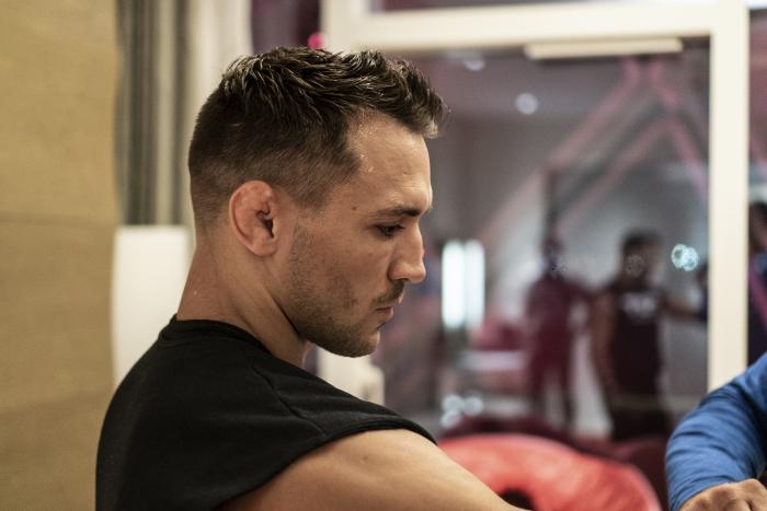 Michael Chandler training during UFC 254 fight week