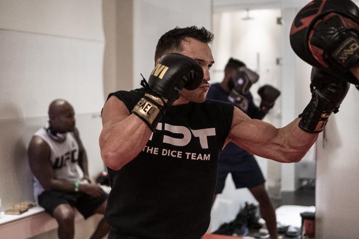 Michael Chandler training during UFC 254 fight week