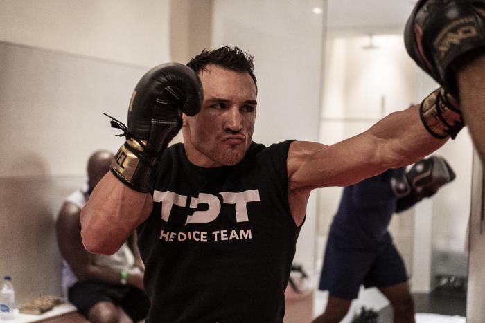 Michael Chandler training during UFC 254 fight week