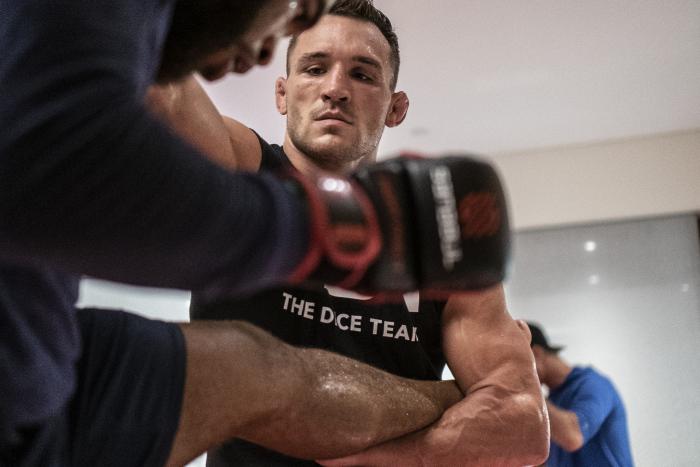 Michael Chandler training during UFC 254 fight week