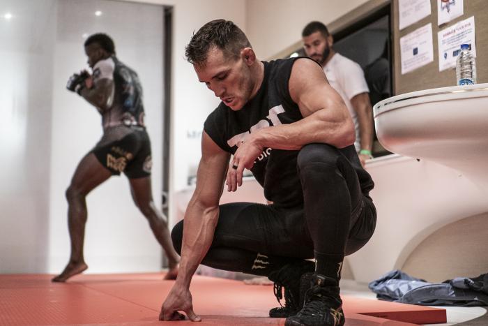 Michael Chandler training during UFC 254 fight week