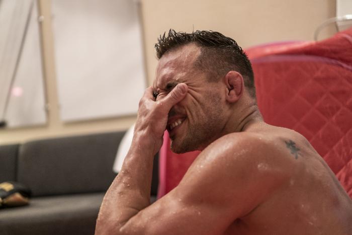 Michael Chandler training during UFC 254 fight week