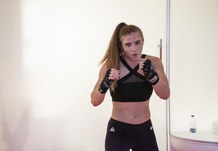 Miranda Maverick training during UFC 254 fight week