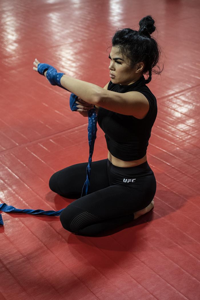 Rachael Ostovich training during UFC Vegas 15 fight week