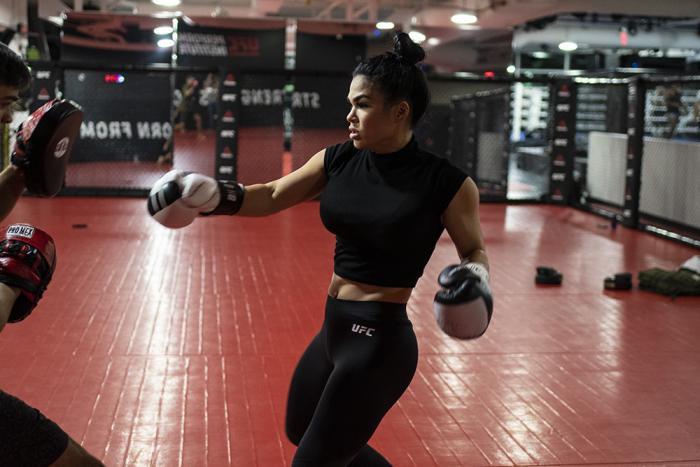 Rachael Ostovich training during UFC Vegas 15 fight week
