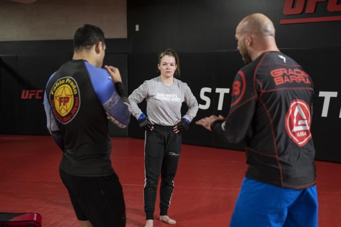 Cory McKenna training at the UFC Performance Institute- UFC Vegas 14