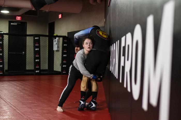 Cory McKenna training at the UFC Performance Institute- UFC Vegas 14