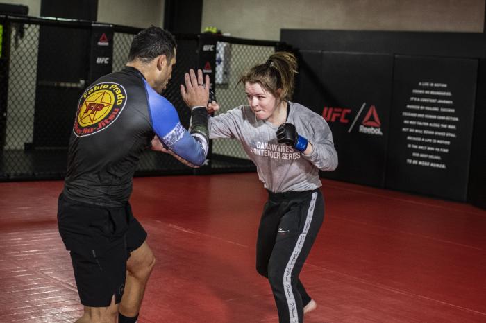 Cory McKenna training at the UFC Performance Institute- UFC Vegas 14