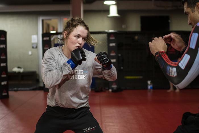 Cory McKenna training at the UFC Performance Institute- UFC Vegas 14