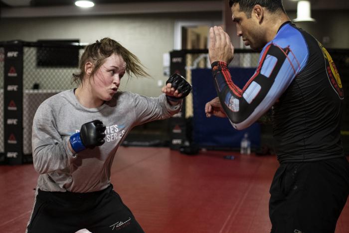 Cory McKenna training at the UFC Performance Institute- UFC Vegas 14