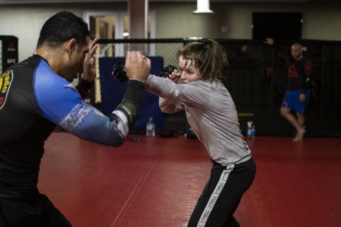 Cory McKenna training at the UFC Performance Institute- UFC Vegas 14