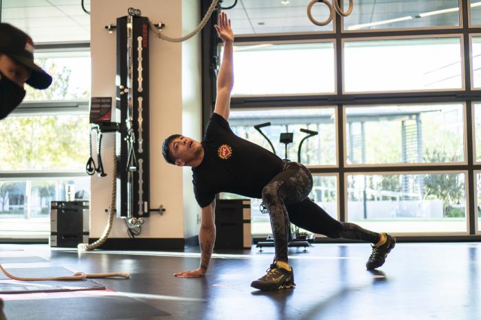 Brandon Moreno training at the UFC Performance Institute for UFC 255