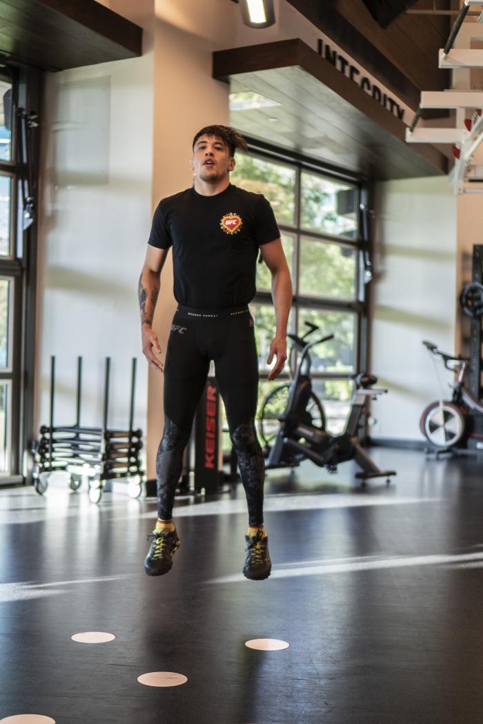 Brandon Moreno training at the UFC Performance Institute for UFC 255