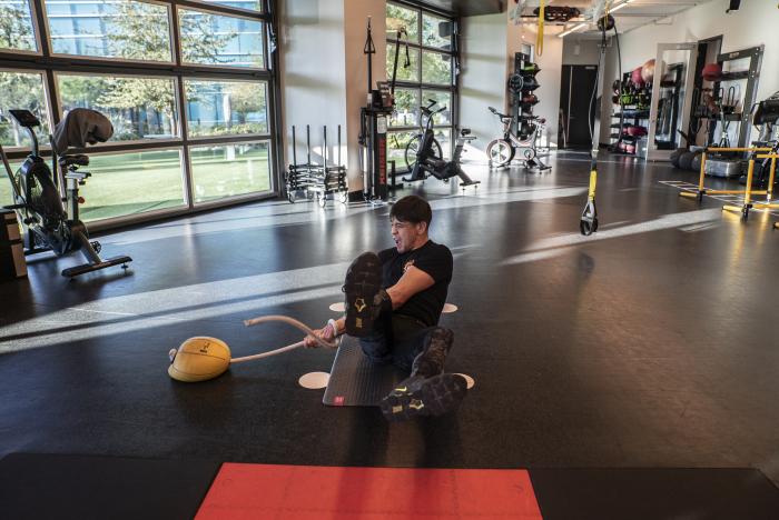 Brandon Moreno training at the UFC Performance Institute for UFC 255