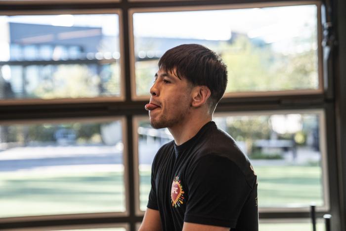 Brandon Moreno training at the UFC Performance Institute for UFC 255