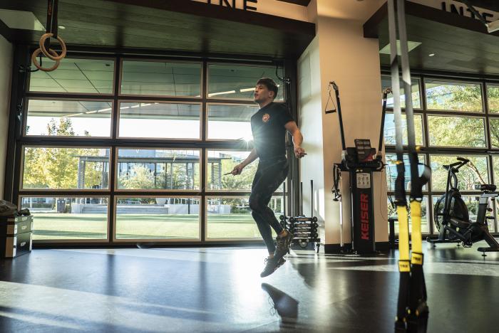 Brandon Moreno training at the UFC Performance Institute for UFC 255
