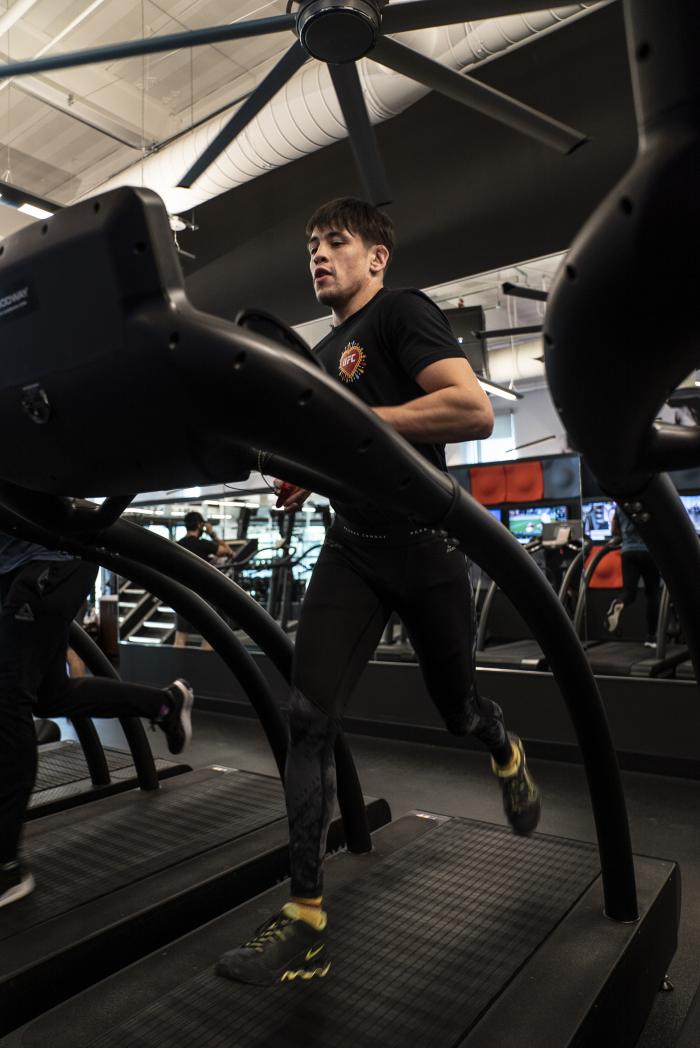 Brandon Moreno training at the UFC Performance Institute for UFC 255