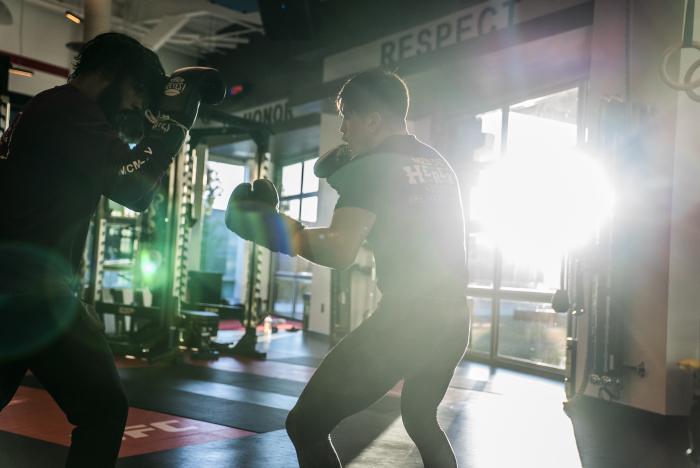Brandon Moreno training at the UFC Performance Institute for UFC 255