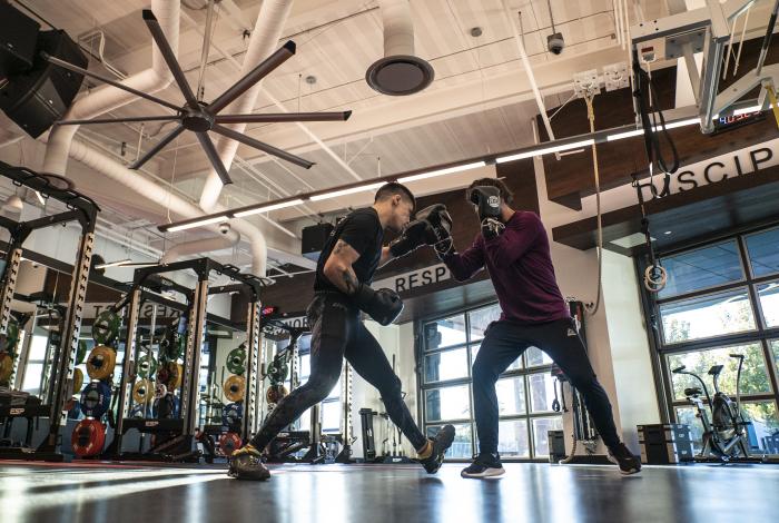Brandon Moreno training at the UFC Performance Institute for UFC 255