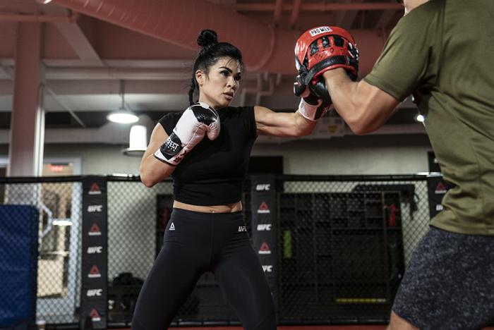 Rachael Ostovich training during UFC Vegas 15 fight week