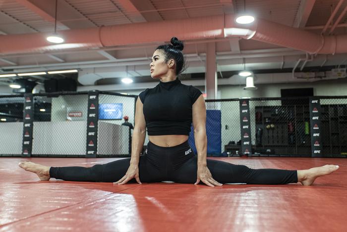 Rachael Ostovich training during UFC Vegas 15 fight week
