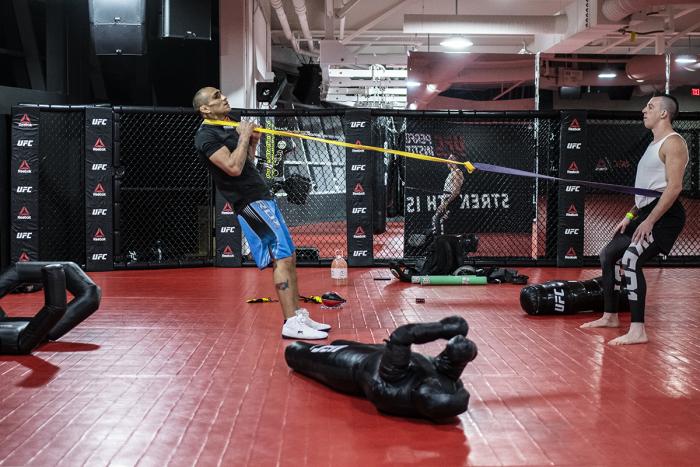 Tony Ferguson at the UFC Performance Institute during UFC 256 fight week