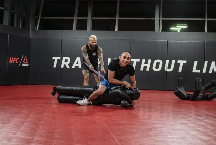 Tony Ferguson at the UFC Performance Institute during UFC 256 fight week