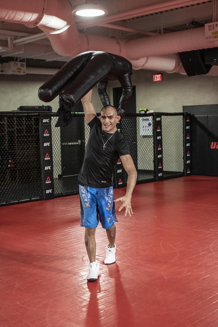 Tony Ferguson at the UFC Performance Institute during UFC 256 fight week