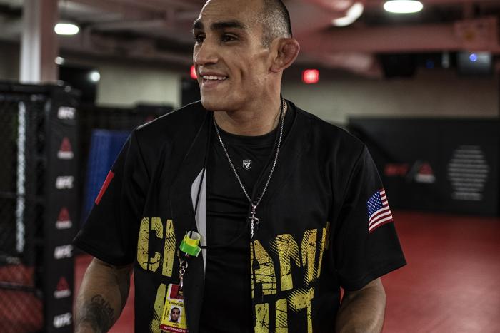 Tony Ferguson at the UFC Performance Institute during UFC 256 fight week