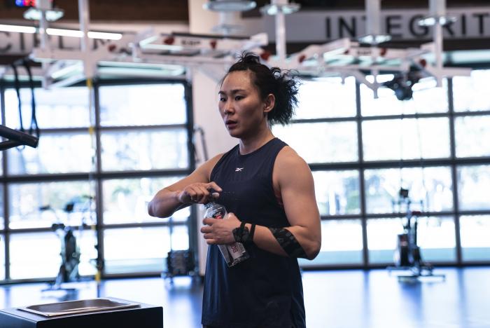 Xiaonan Yan training at the UFC Performance Institute