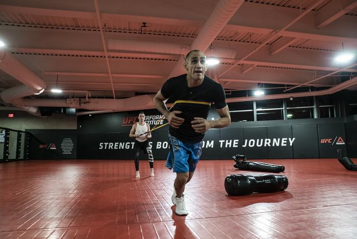 Tony Ferguson at the UFC Performance Institute during UFC 256 fight week