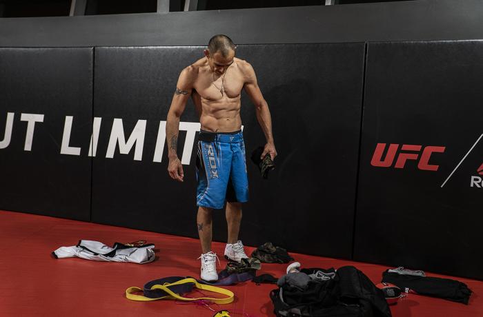 Tony Ferguson at the UFC Performance Institute during UFC 256 fight week
