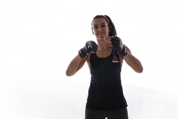 Amanda Ribas during UFC 257 fight week