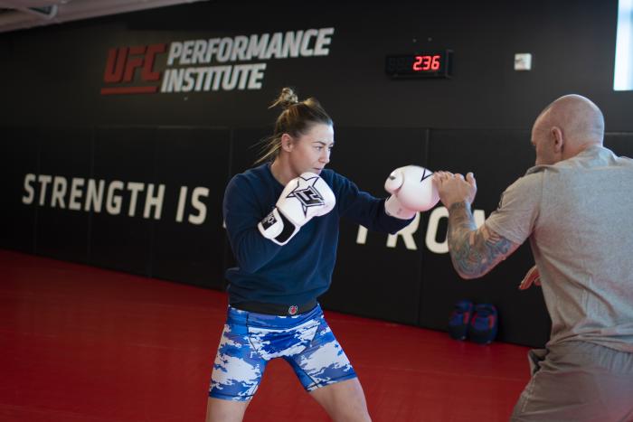 Molly McCann training during UFC Vegas 18 fight week